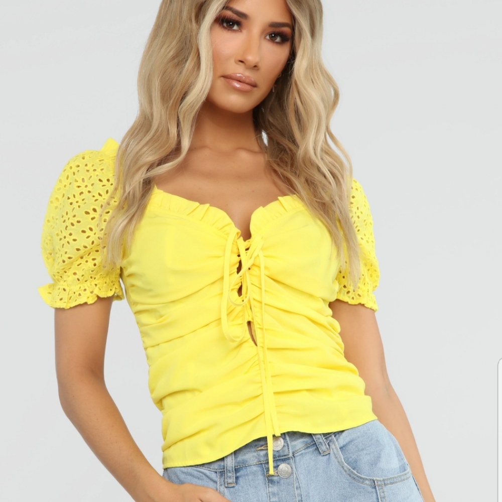 Fashion Nova Yellow top